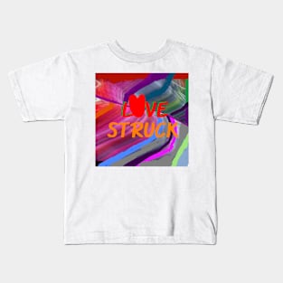 Love Struck Design on White Background Kids T-Shirt